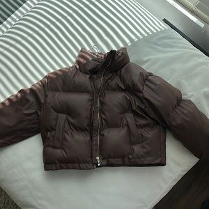 12th TRIBE leather puffer jacket